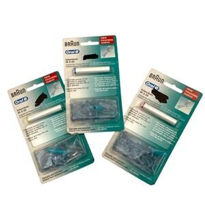 BRAUN ORAL-B Interclean IR 2-25 Plaque Remover Replacement Tips 3 Pack NEW